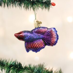 Old World Christmas Ornaments: Fish Collection Glass Blown Ornaments for Christmas Tree, Betta