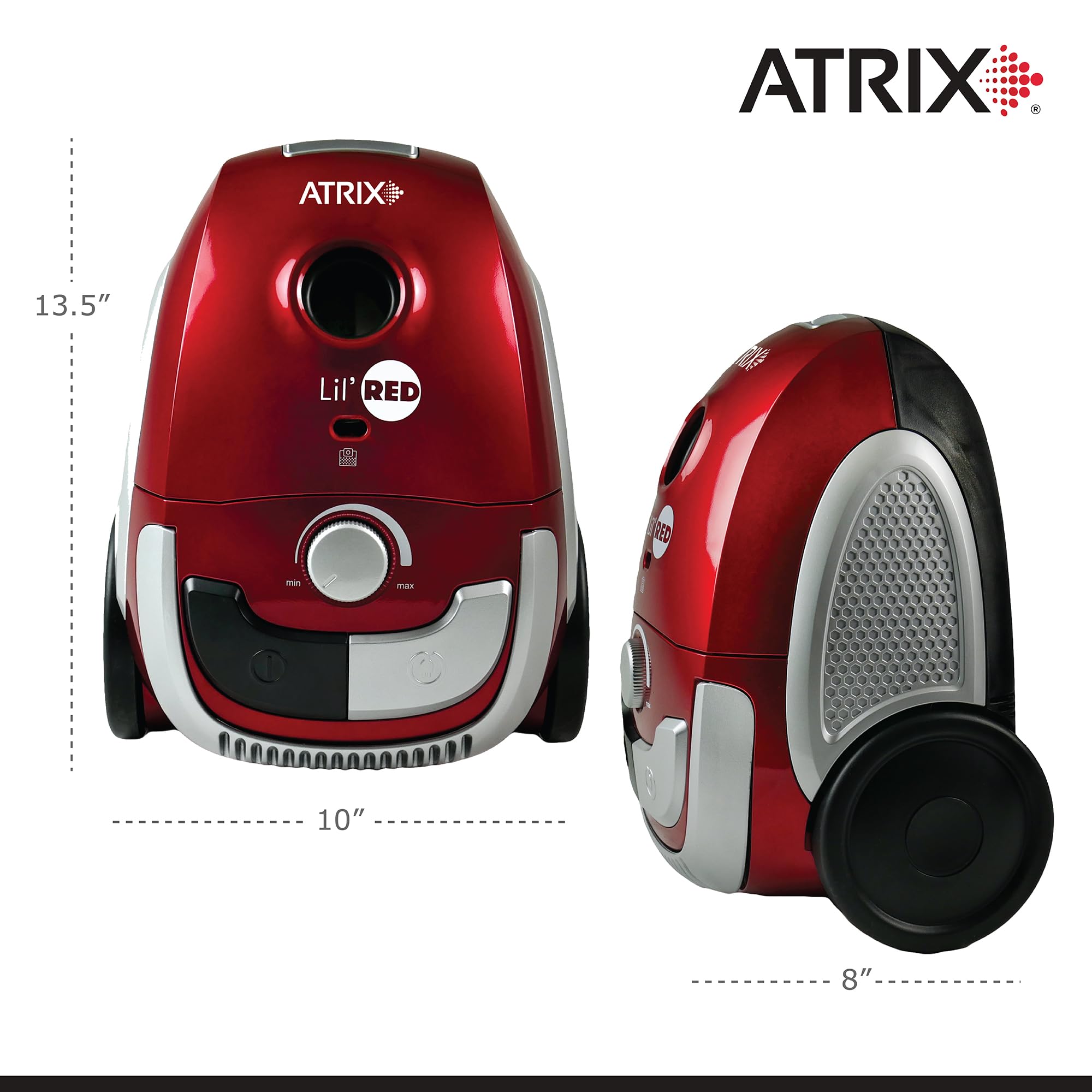 AHSC-1 Atrix Lil Red Canister Vacuum Portable Canister vacuum w/ 2 Quart HEPA Filter & Variable Speed Motor