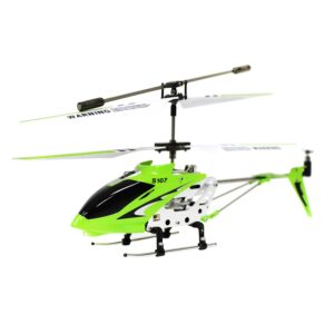 syma s107 3 channel rc helicopter with gyro, green