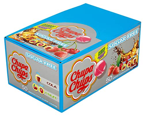 50 x Chupa Chups SUGAR FREE Lolly Assorted Flavours