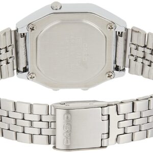 Casio Ladies Mid-Size Silver Tone Digital Retro Watch LA-680WA-7DF