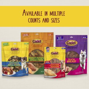 Cadet Gourmet Chicken & Apple Wrapped Dog Treats Wraps - Healthy & Natural Chicken & Apple Dog Training Treats for Small & Large Dogs - Inspected & Tested in USA (14 oz.)