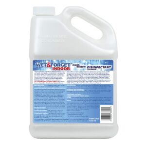 Wet & Forget Indoor Mold and Mildew All-Purpose Cleaner Deodorizes, Disinfects, Kills 99.9% of Bacteria and Viruses, Refill, 128 Fl. Oz.