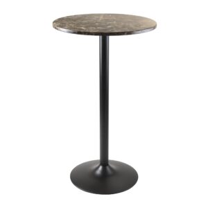 Winsome Wood Cora 3-Piece Round Pub Table with 2 Swivel Stool Set