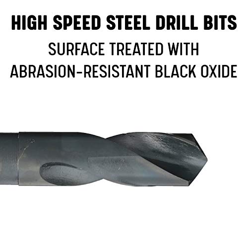 Drill America - DWDRSD1-1/2 1-1/2" Reduced Shank High Speed Steel Drill Bit with 1/2" Shank, DWDRSD Series