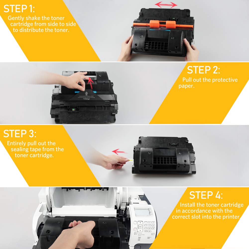 v4ink Compatible Toner Cartridge Replacement for HP 64X CC364X 90X CE390X (1-Pack, High-Yield) Work with Laserjet P4015 P4515, LaserJet Enterprise 600 M602 M603, LaserJet Enterprise M4555 Series