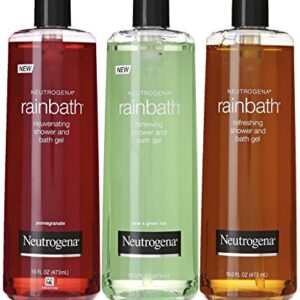 Neutrogena Rainbath Multi-pack of 3, 1 Original Formula, 1 Pomegranate and 1 Pear & Green Tea, 16 fl oz bottles