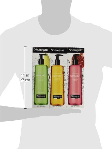 Neutrogena Rainbath Multi-pack of 3, 1 Original Formula, 1 Pomegranate and 1 Pear & Green Tea, 16 fl oz bottles