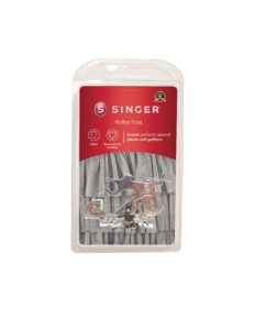 singer | ruffler attachment presser foot, perfectly spaced pleats/gathers, easily adjust closeness & depth, light to medium fabrics - sewing made easy, silver