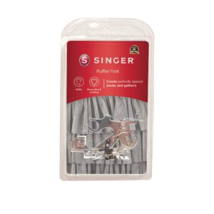 SINGER | Ruffler Attachment Presser Foot, Perfectly Spaced Pleats/Gathers, Easily Adjust Closeness & Depth, Light to Medium Fabrics - Sewing Made Easy, Silver