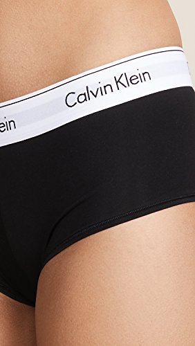 Calvin Klein Women's Modern Cotton Boyshort Panty, Black, Large