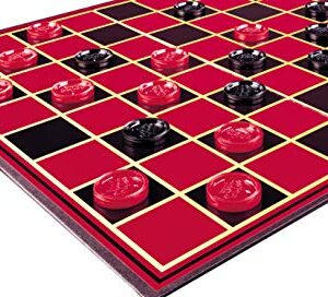 Pressman Checkers -- Classic Game With Folding Board and Interlocking Checkers, 2 Players