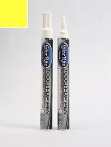 colorrite pen for chevrolet corvette automotive touch-up paint - yellow wheel paint waeq-5387-basf/r-m 225678 - value package