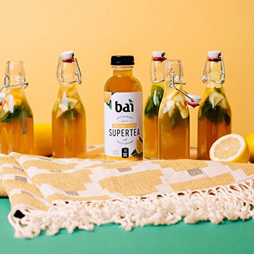 Bai Iced Tea, Tanzania Lemon, Antioxidant Infused Supertea, Crafted with Real Tea (Black Tea, White Tea), 18 Fluid Ounce Bottles, (Pack of 12)