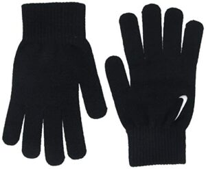 nike swoosh knit gloves l/xl, black