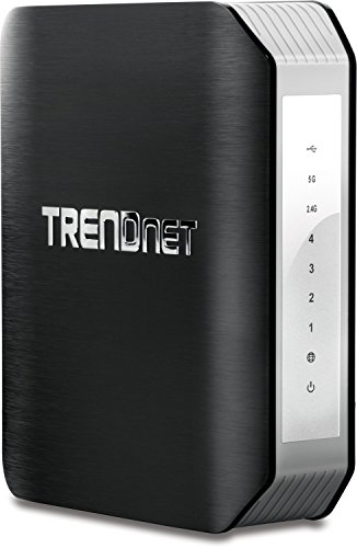 TRENDnet AC1900 Dual Band Wireless AC Gigabit Router, 2.4GHz 600Mbps+5Ghz 1300Mbps, One-Touch Network connection, 1 USB 2.0 Port, 1 USB 3.0 Port, DD-WRT Compatible, IPv6, Guest Network, Parental controls, TEW-818DRU