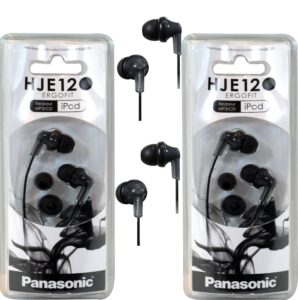 panasonic rphje120 in-ear headphone, (2 pack, black)