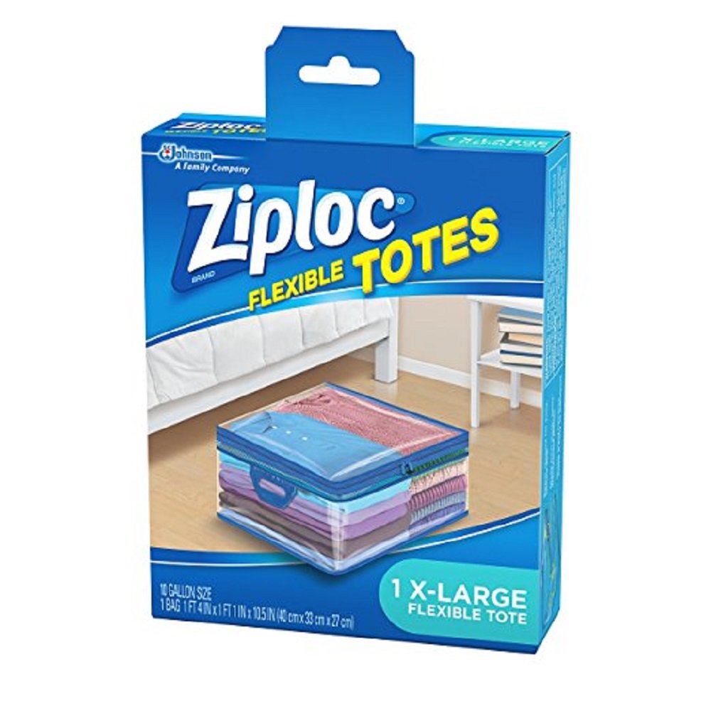 Ziploc Flexible Totes Clothes and Blanket Storage Bags, Perfect for Closet Organization and Storing Under Beds, XL, 1 Count