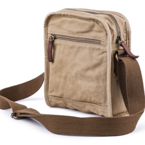 Gootium Small Canvas Cross Body Messenger Bag, Khaki