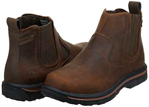 Skechers Men's Relaxed Fit Segment - Dorton Boot,Dark Brown,10.5 M US