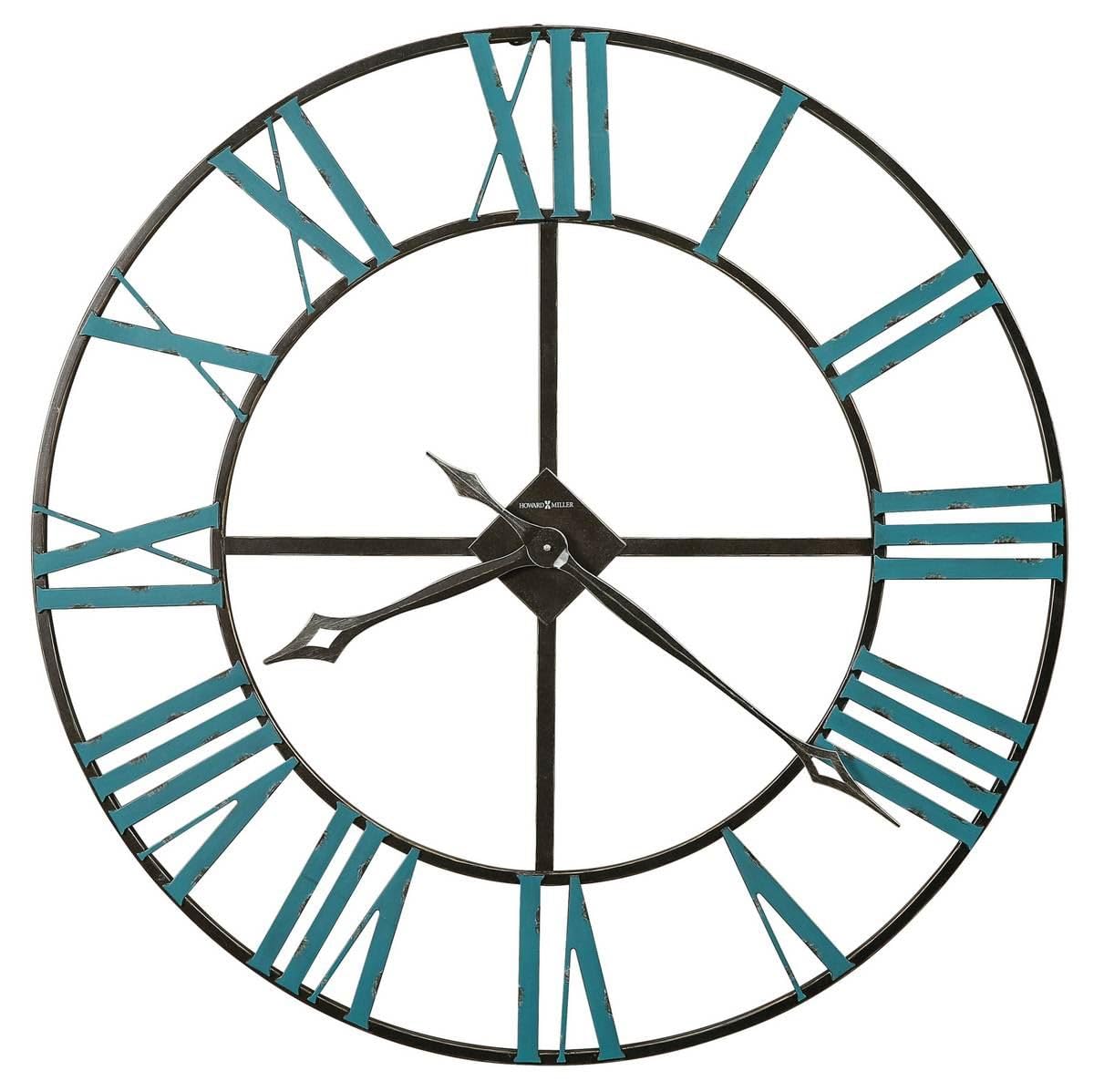 Howard Miller St. Clair Wall Clock 625-574 – Oversized Iron Frame with Quartz Movement