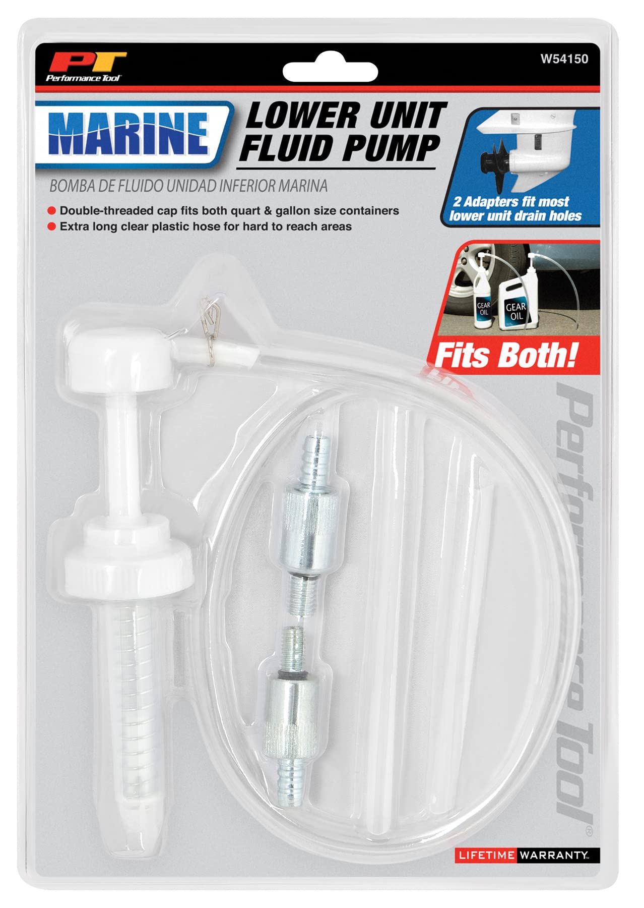 Performance Tool W54150 Marine Lower Unit Fluid Pump for Quart and Gallon Size Bottles