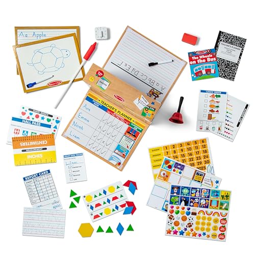 Melissa & Doug School Time! Classroom Play Set Game - Be Teacher or Student - FSC Certified