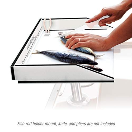 MAGMA Products Bait/Filet Mate Table, White/Black/White, 20" (T10-302B)