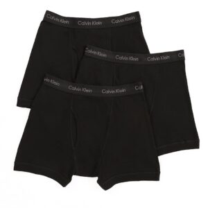 Calvin Klein Men's Cotton Classic Multi-Pack Boxer Briefs, Black 2021, Large