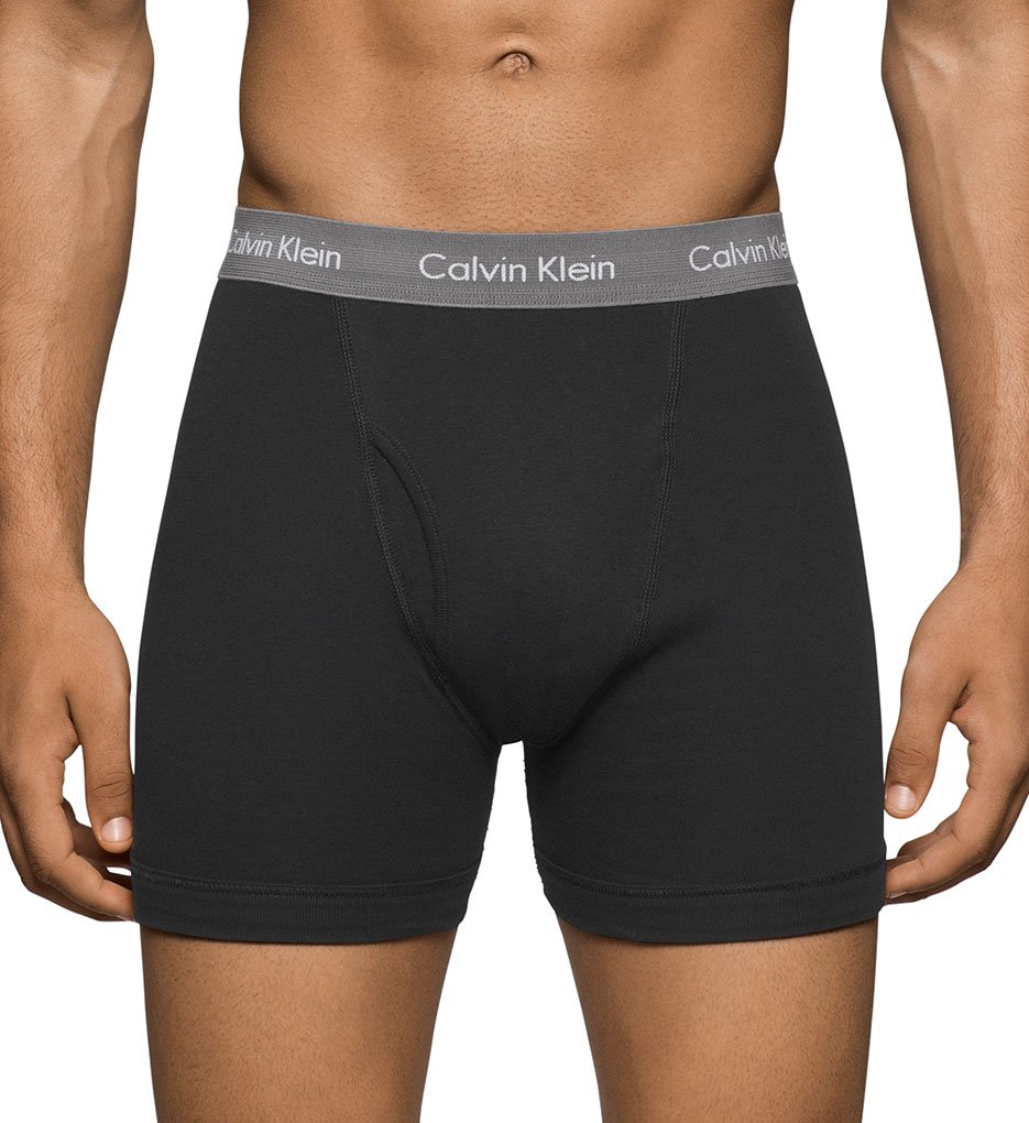 Calvin Klein Men's Cotton Classic Multi-Pack Boxer Briefs, Black 2021, Large