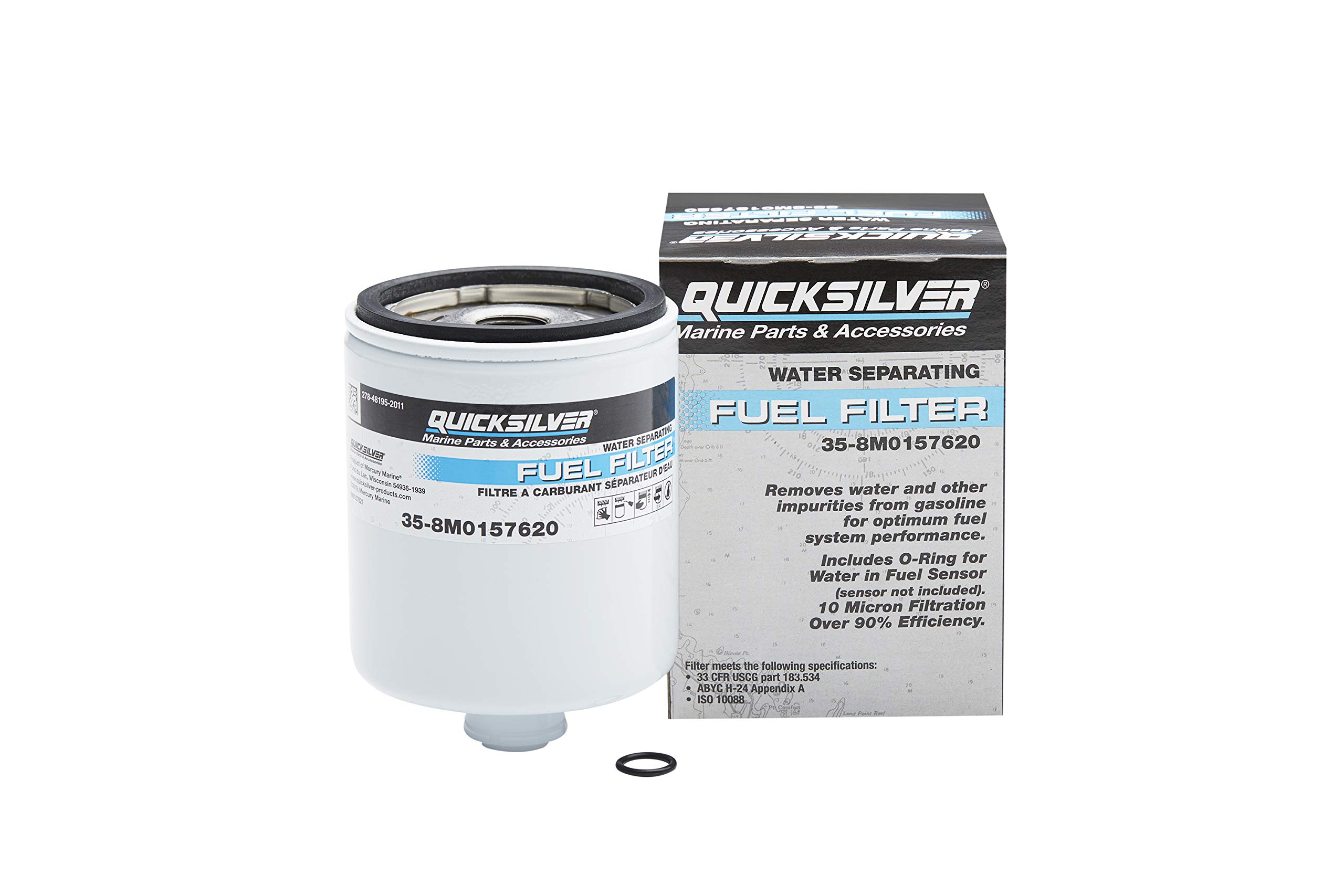 Quicksilver 8M0157620 Water Separating Fuel Filter for Select L6 Verado Outboards