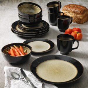 Gibson Home Bella Galleria 16 Piece Dinnerware Set, Taupe