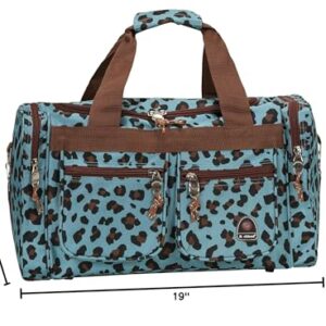 Rockland Duffel Bag, BLUELEOPARD, 19"