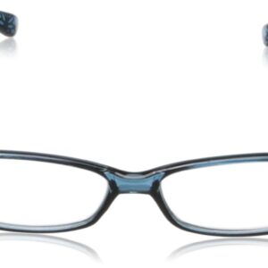 Foster Grant Women's Posh Rectangular Reading Glasses, Blue/Transparent, 52 mm, 1.50