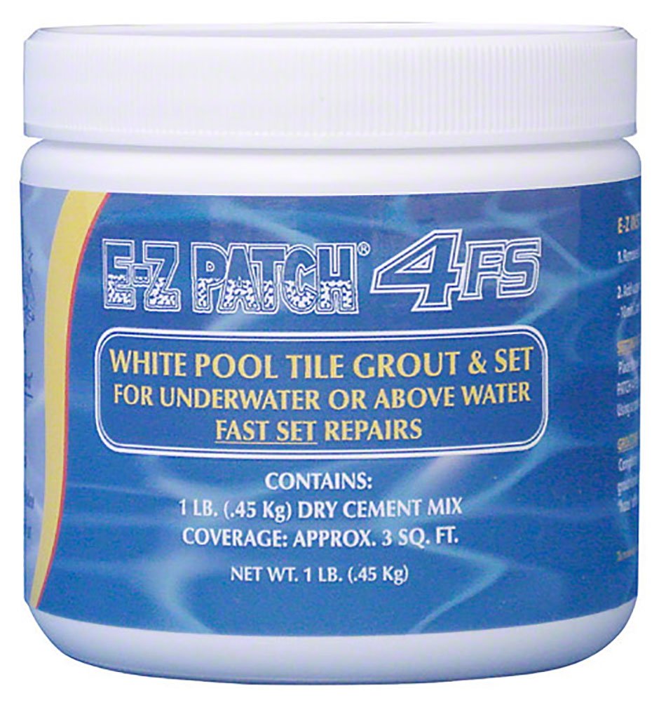 E-Z Products 4 F.s. White Pool Tile Grout Repair (Fast Set) 1 Lb.