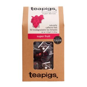 teapigs super fruit tea made with whole fruit (1 pack of 50 tea bags)