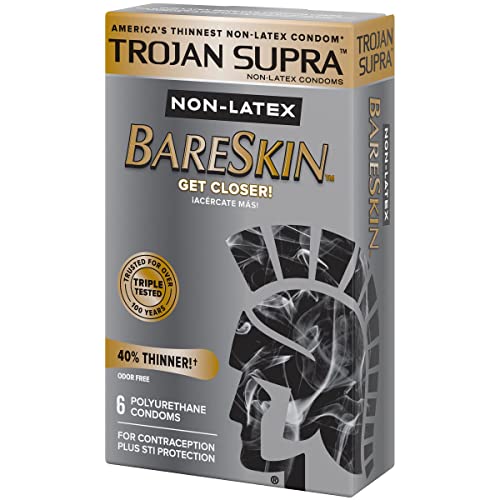 Trojan Supra Non-latex Bareskin Condoms 3 Packs of 6