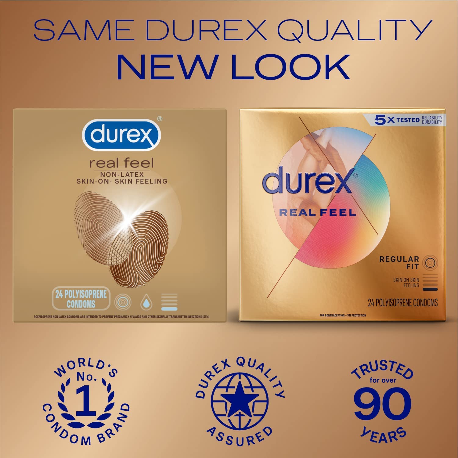 Durex Avanti Bare RealFeel Non-Latex Condom, 24 ct (Pack of 3)