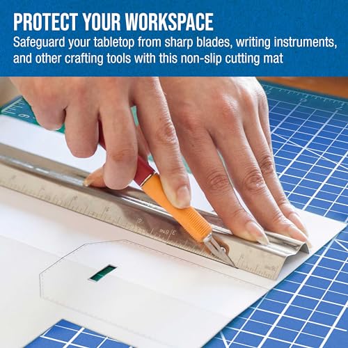 U.S. Art Supply 12" x 18" Pink/Blue Professional Self Healing 5-Ply Double Sided Durable Non-Slip Cutting Mat Great for Scrapbooking, Quilting, Sewing and all Arts & Crafts Projects