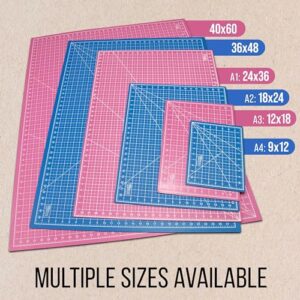 U.S. Art Supply 12" x 18" Pink/Blue Professional Self Healing 5-Ply Double Sided Durable Non-Slip Cutting Mat Great for Scrapbooking, Quilting, Sewing and all Arts & Crafts Projects