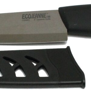 EcoJeannie CK0001 6 Inch Advanced Coffee Color Ceramic Blade Professional Chef's Knife with Plastic Protective Cover