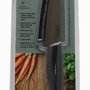 EcoJeannie CK0001 6 Inch Advanced Coffee Color Ceramic Blade Professional Chef's Knife with Plastic Protective Cover