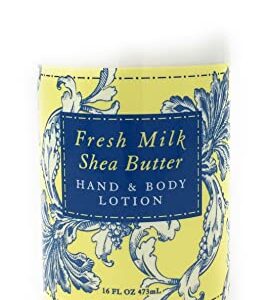 Greenwich Bay Trading Company Hand & Body Lotion, Fresh Milk Shea Butter, 16 Ounce (R2X003)