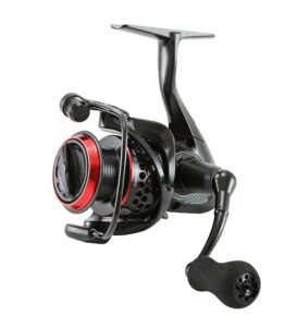 okuma ceymar lightweight spinning reel- c-30, black/red