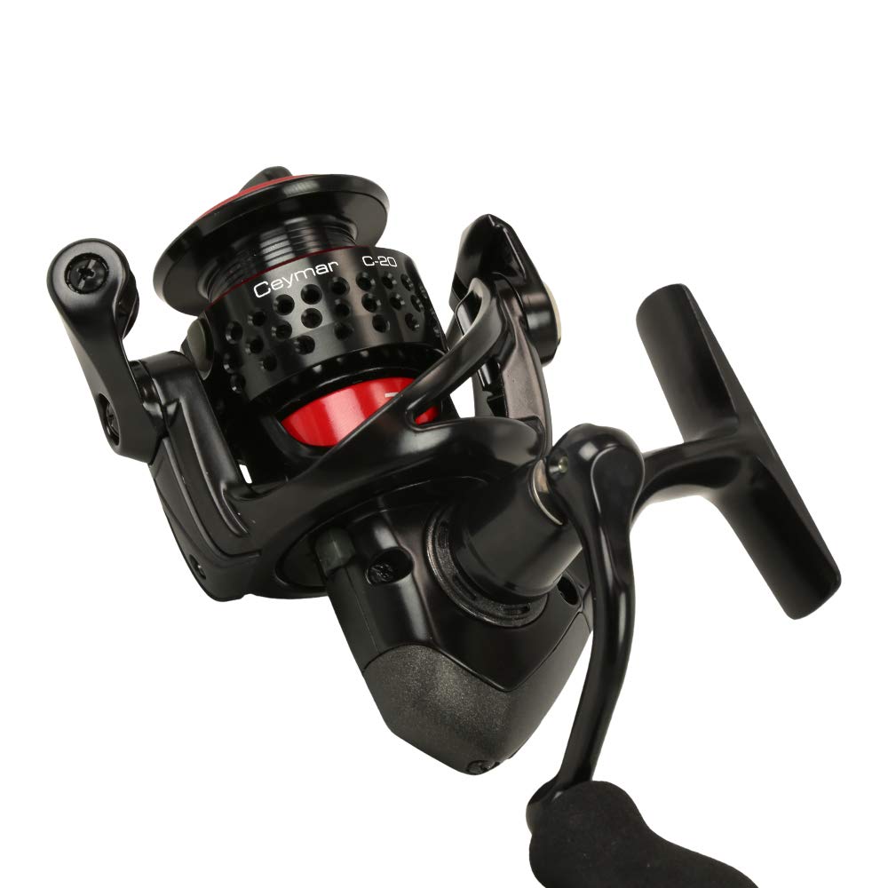 okuma Ceymar Lightweight Spinning Reel- C-30, Black/Red