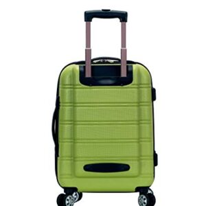 Rockland Melbourne Hardside Expandable Spinner Wheel Luggage, Lime, Carry-On 20-Inch