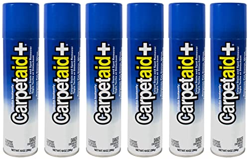 10 Oz. CarpetAid+ Carpet Stain Remover & Spot Cleaner (Pack of 6 Cans): Easily and Effectively Remove Food, Drink, Dirt, Mud, Pet, and Other Stubborn Stains Instantly; No Rubbing or Scrubbing