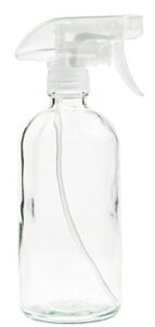 glass spray bottle - empty refillable 16 oz container is great for essential oils, cleaning products, homemade cleaners, aromatherapy, misting plants with water, and vinegar mixtures for cleaning