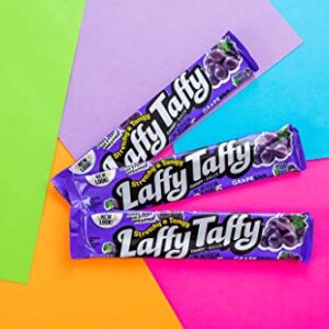 Laffy Taffy Stretchy & Tangy Variety Candy Box, Grape, Watermelon, and Cherry Flavors, Fruity Treat For School, 1.5 Ounce Bars (Pack of 24)