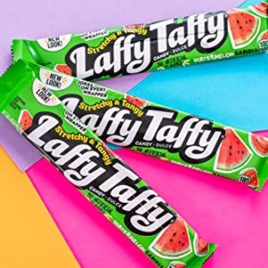 Laffy Taffy Stretchy & Tangy Variety Candy Box, Grape, Watermelon, and Cherry Flavors, Fruity Treat For School, 1.5 Ounce Bars (Pack of 24)